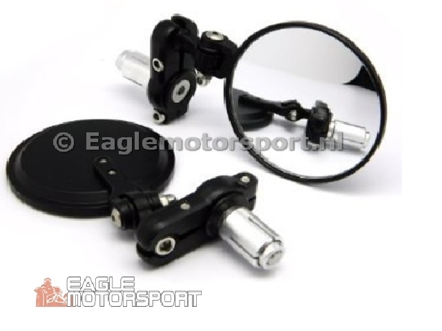 Spiegel set Zwart (Bar End montage)